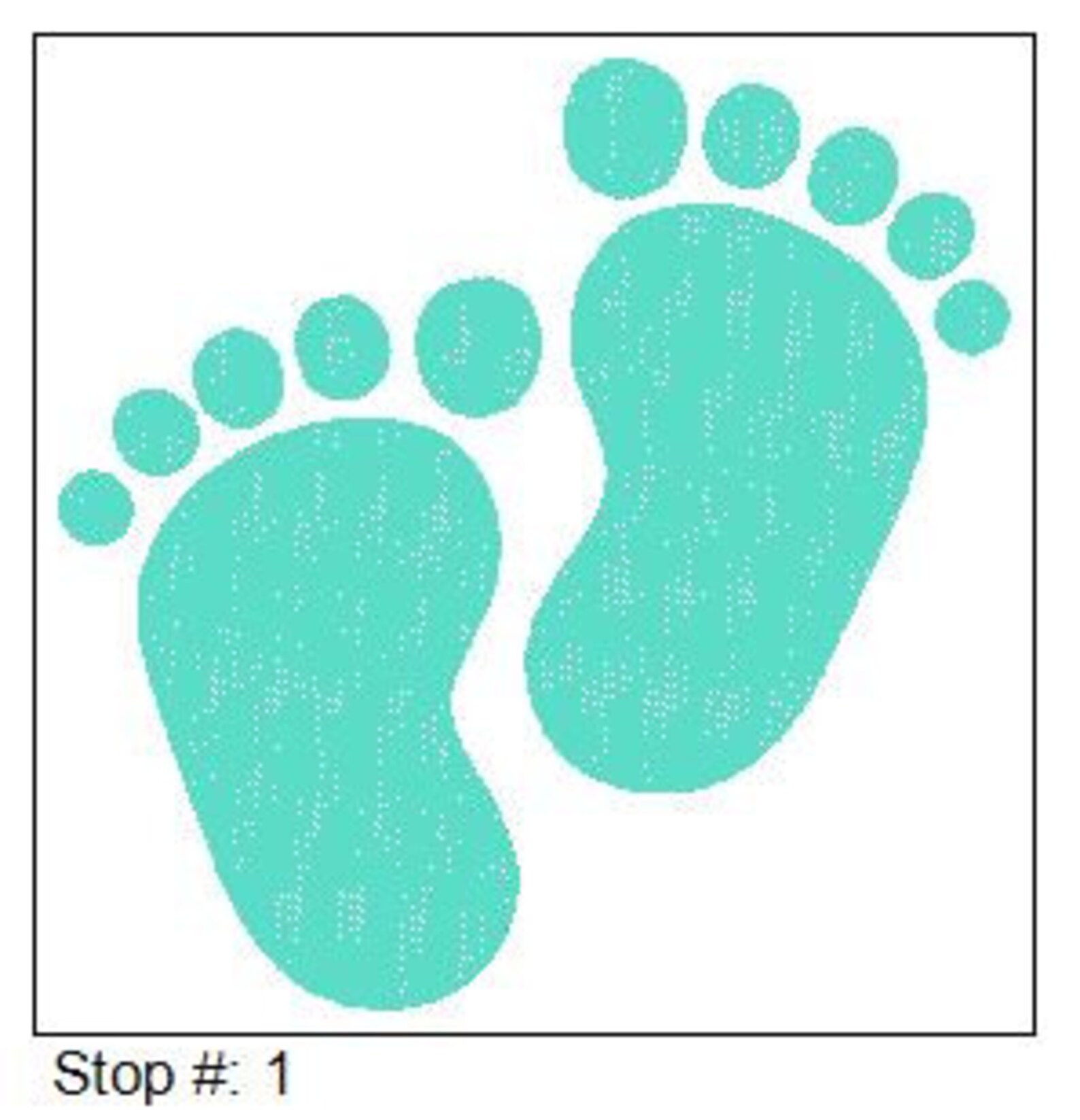 X5 Sizes Baby Footprint / Baby Feet Digital Embroidery Etsy