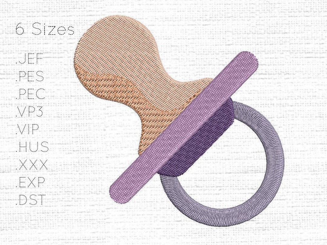 5 Sizes - Baby Pacifier/soother/dummy - Digital Embroidery Machine ...