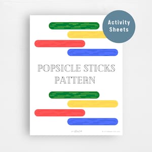 Popsicle Sticks Printable Activity Sheets