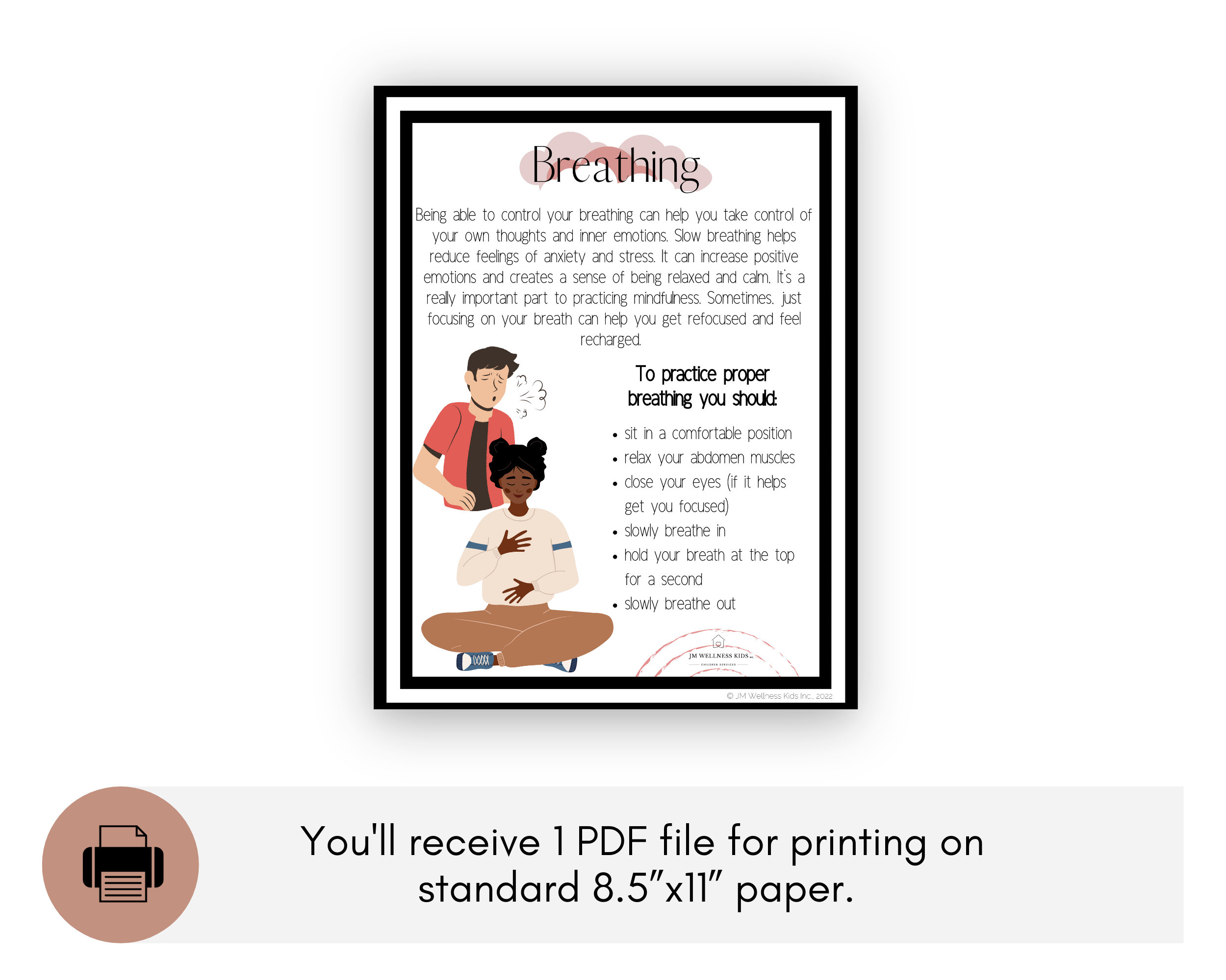 Printable Breathing Poster Etsy