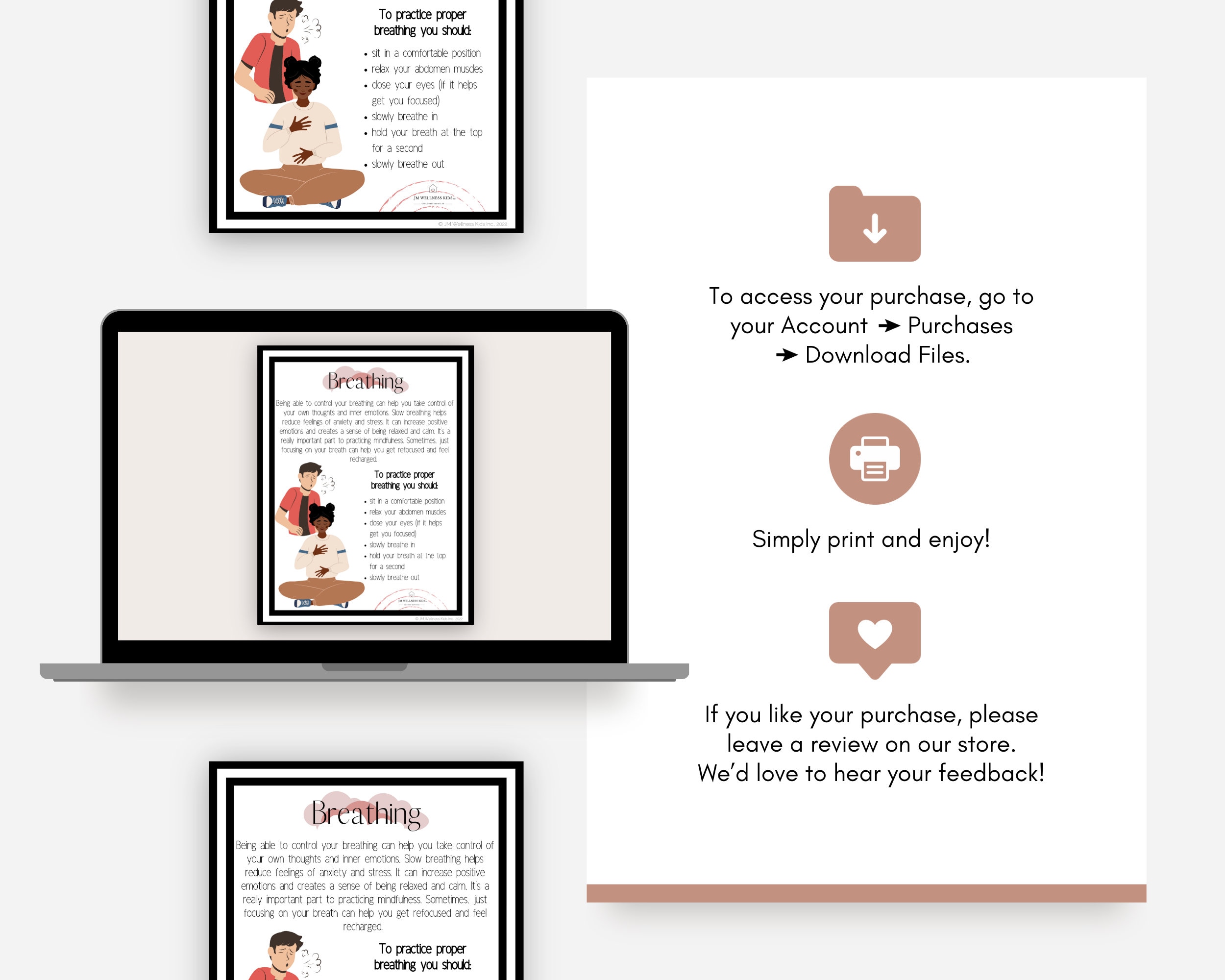 Printable Breathing Poster Etsy