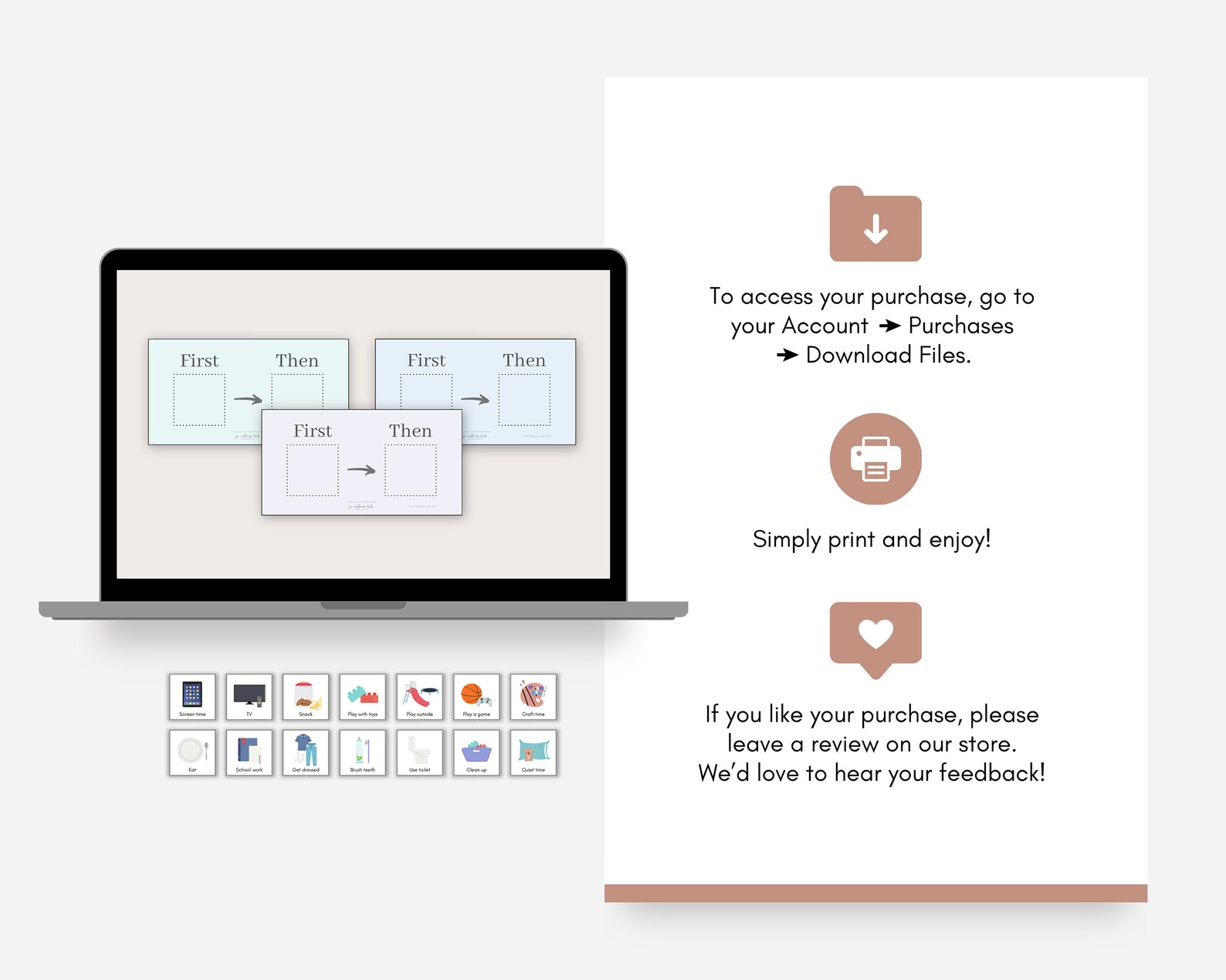 Printable First Then Visual Board Etsy Printable first then visual board etsy