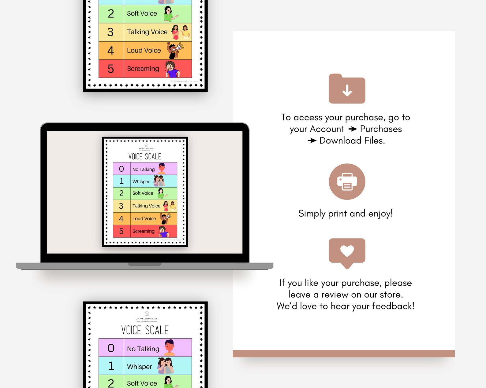 Printable Voice Scale Chart Etsy
