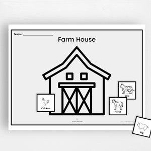 Printable Farm House Activity Sheets - Etsy