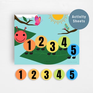 Caterpillar Number Match 1 To 100 Worksheets