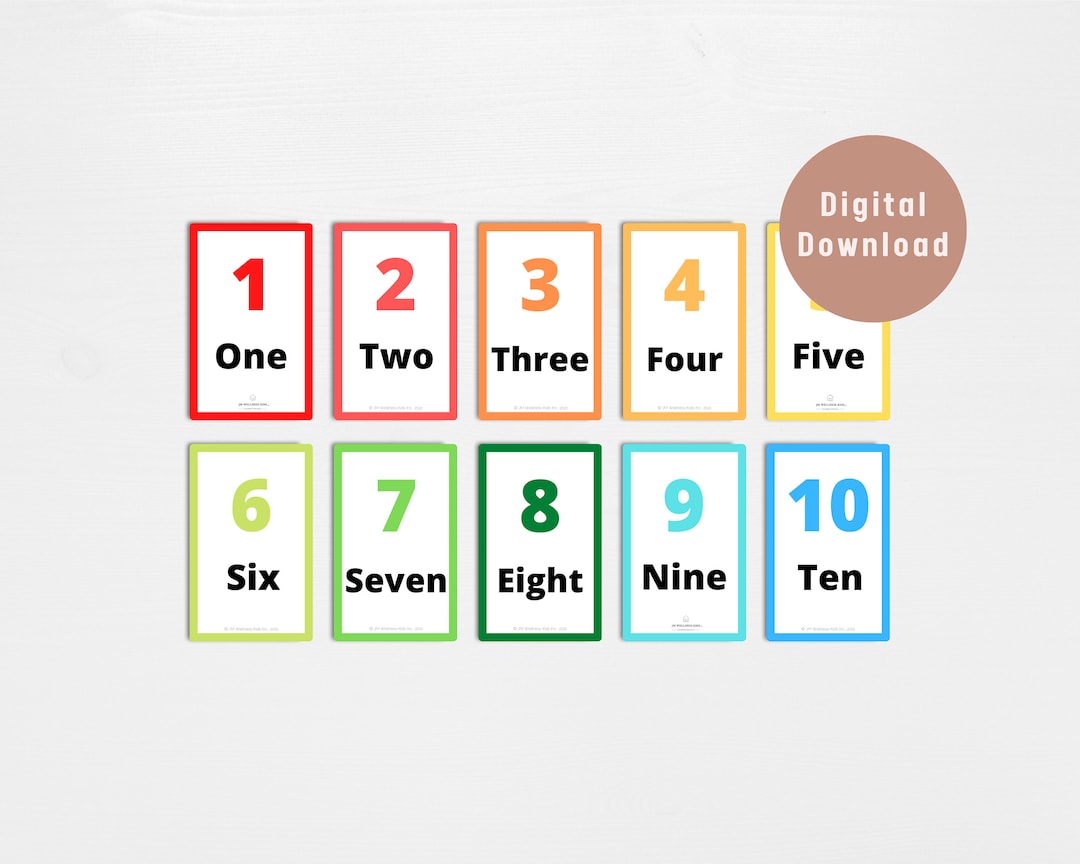 Printable Number Flash Cards 1 to 100 - Etsy