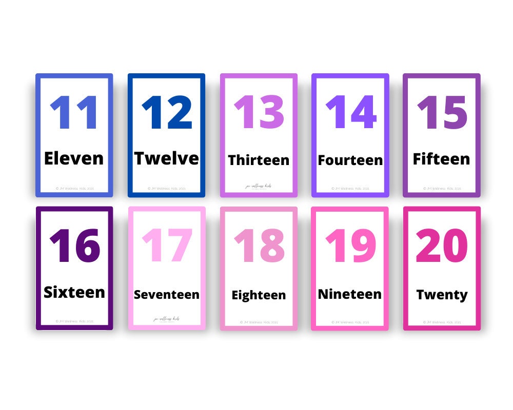 Printable Number Flash Cards 1 to 100 - Etsy Canada