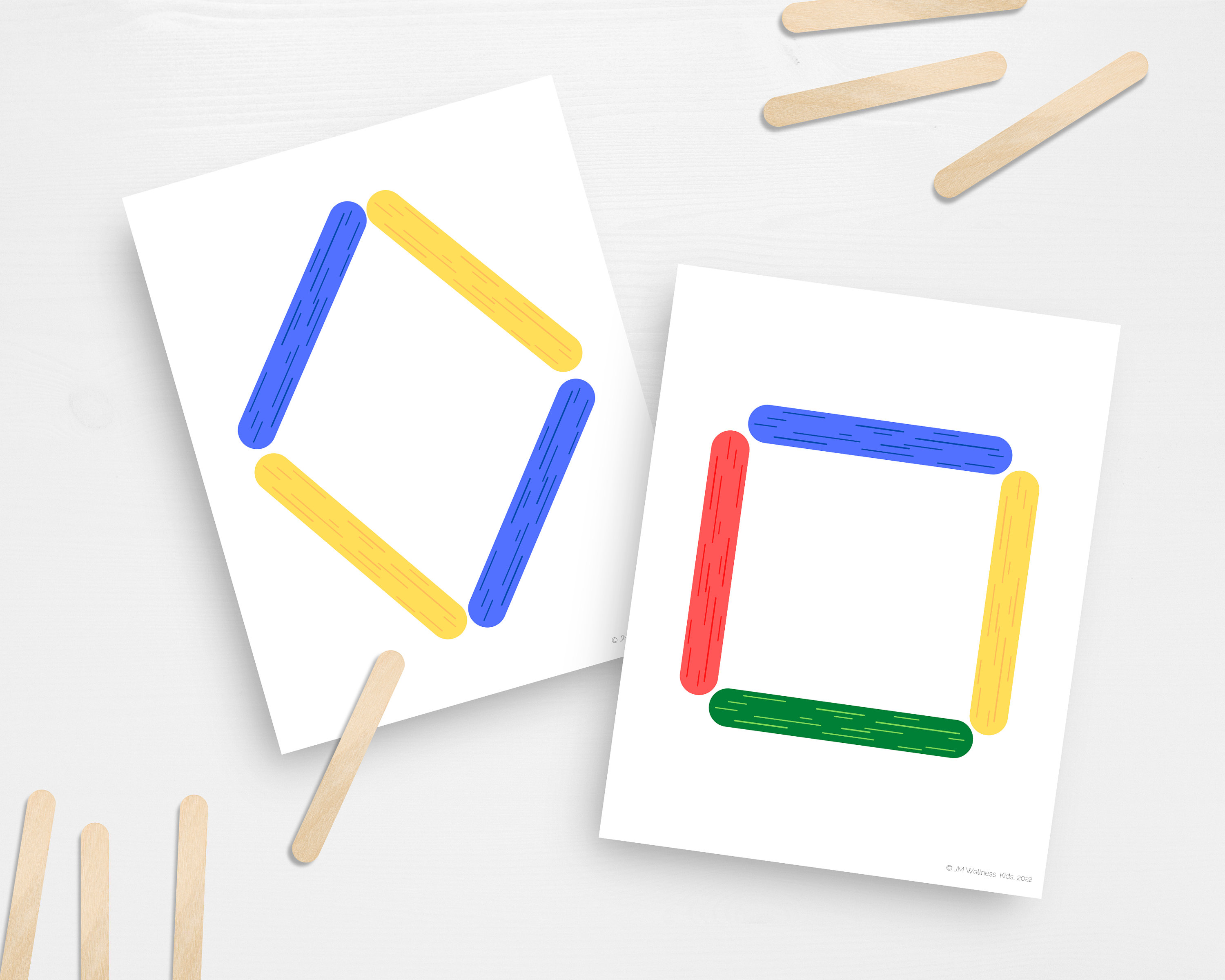 Popsicle Sticks Printable Activity Sheets - Etsy