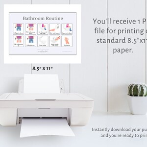 Printable Bathroom Routine and Toilet/potty Training Visual - Etsy