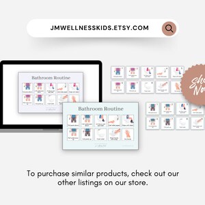 Printable Bathroom Routine and Toilet/potty Training Visual (blue) - Etsy