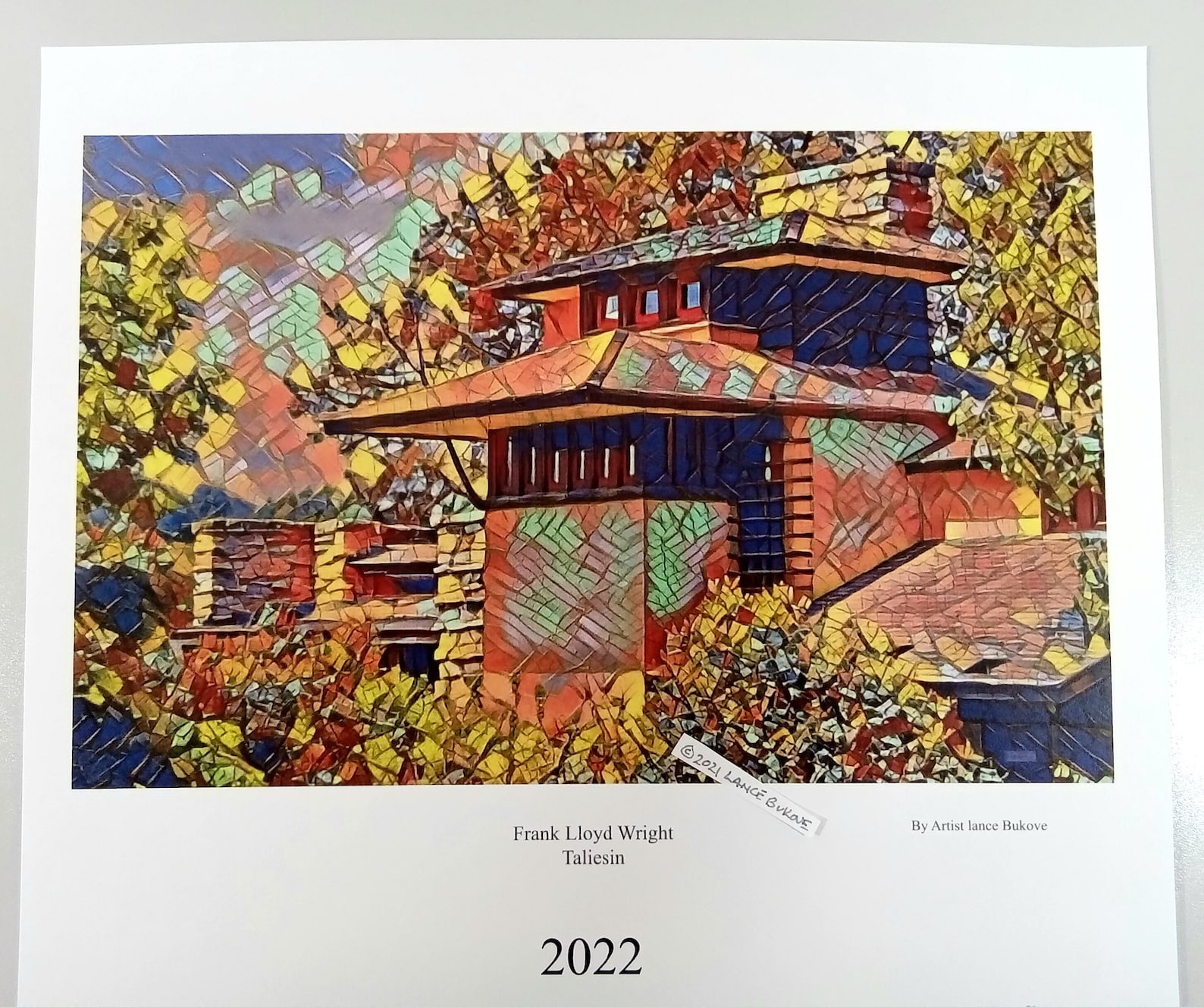 frank-lloyd-wright-taliesin-2022-calendar-signed-art-print-etsy