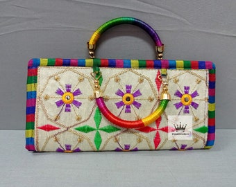Rajasthani Bag Purse Women Handbag Clutch Vintage Bag Multi-Color Kcib16 Rajasthani Bag Purse Women Handbag Clutch Vintage Bag Multi-Color Kcib16