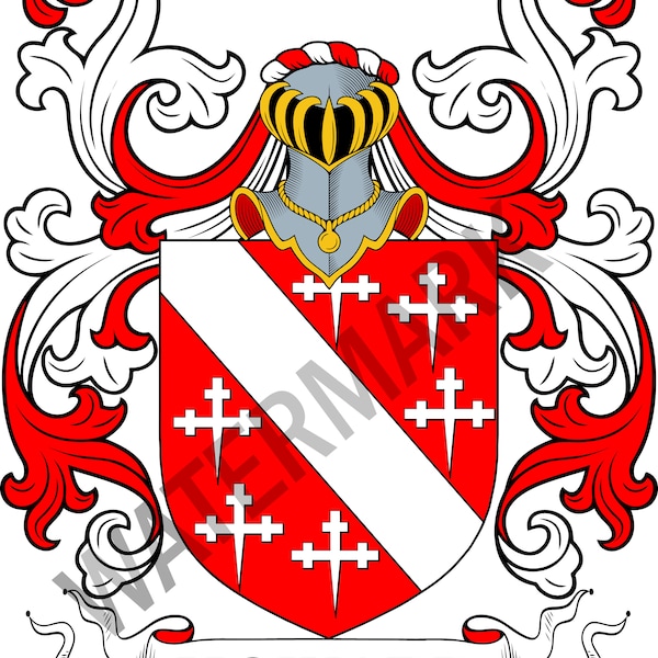 Family Coat of Arms Banners Etsy