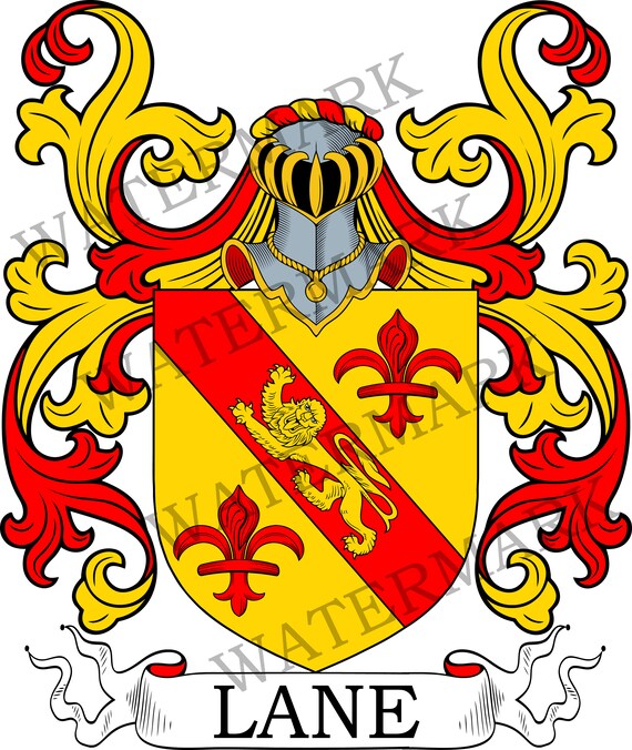 Lane Family Crest ireland Digital Download Lane Coat of Etsy