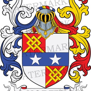 Norris-Familienwappen – Digitaler Download – Norris-Wappen (JPG-Datei) – Heraldik, Genealogie, Ahnenforschung, Familiennamen, Schilde
