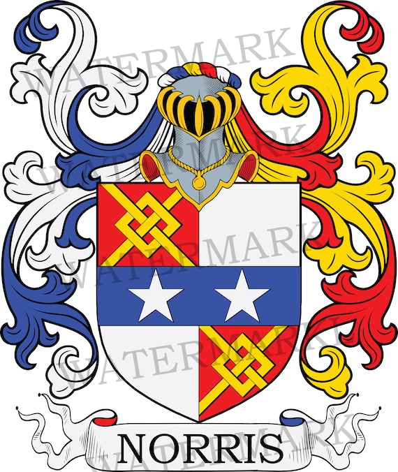 Norris Family Crest Digital Download Norris Coat of Arms Etsy