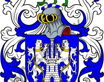 Kelly Family Crest - Digital Download - Kelly Coat of Arms JPG File - Heraldry, Genealogy, Ancestry, Surnames, Shields