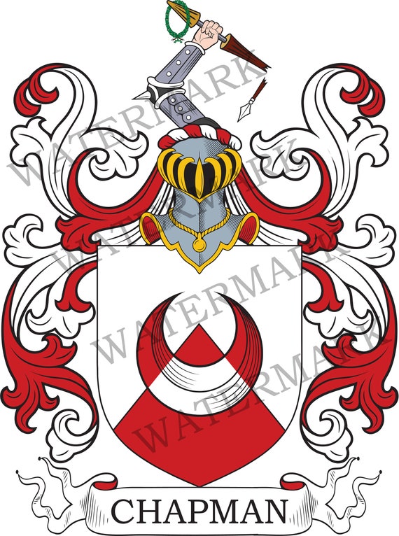 Chapman Family Crest - Digital Download - Chapman Coat of Chapman Family Crest - Digital Download - Chapman Coat of