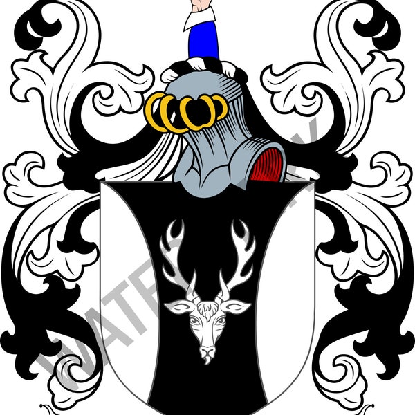 Parker Family Crest - Digital Download - Parker Coat of Arms JPG File - Heraldry, Genealogy, Ancestry, Surnames, Shields