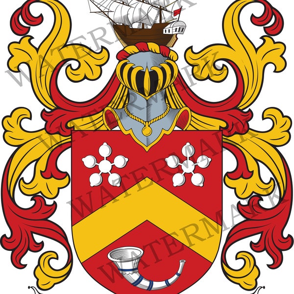 Duncan Family Crest - Digital Download - Duncan Coat of Arms JPG File - Heraldry, Genealogy, Ancestry, Surnames, Shields