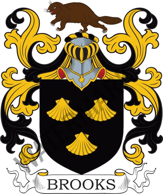 Brooks Family Crest Digital Download Brooks Coat of Arms Etsy