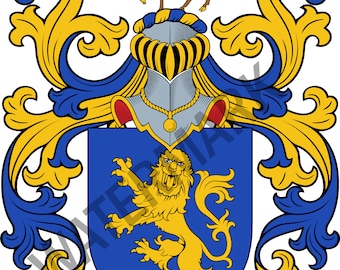 Evans Family Crest - Digital Download - Evans Coat of Arms JPG File - Heraldry, Genealogy, Ancestry, Surnames, Shields