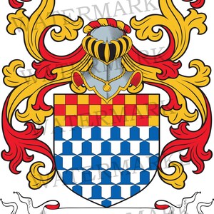 Blason de la famille Fleming - Téléchargement numérique - Fichier JPG des armoiries de Fleming - Héraldique, Généalogie, Origines, Noms de famille, Écu