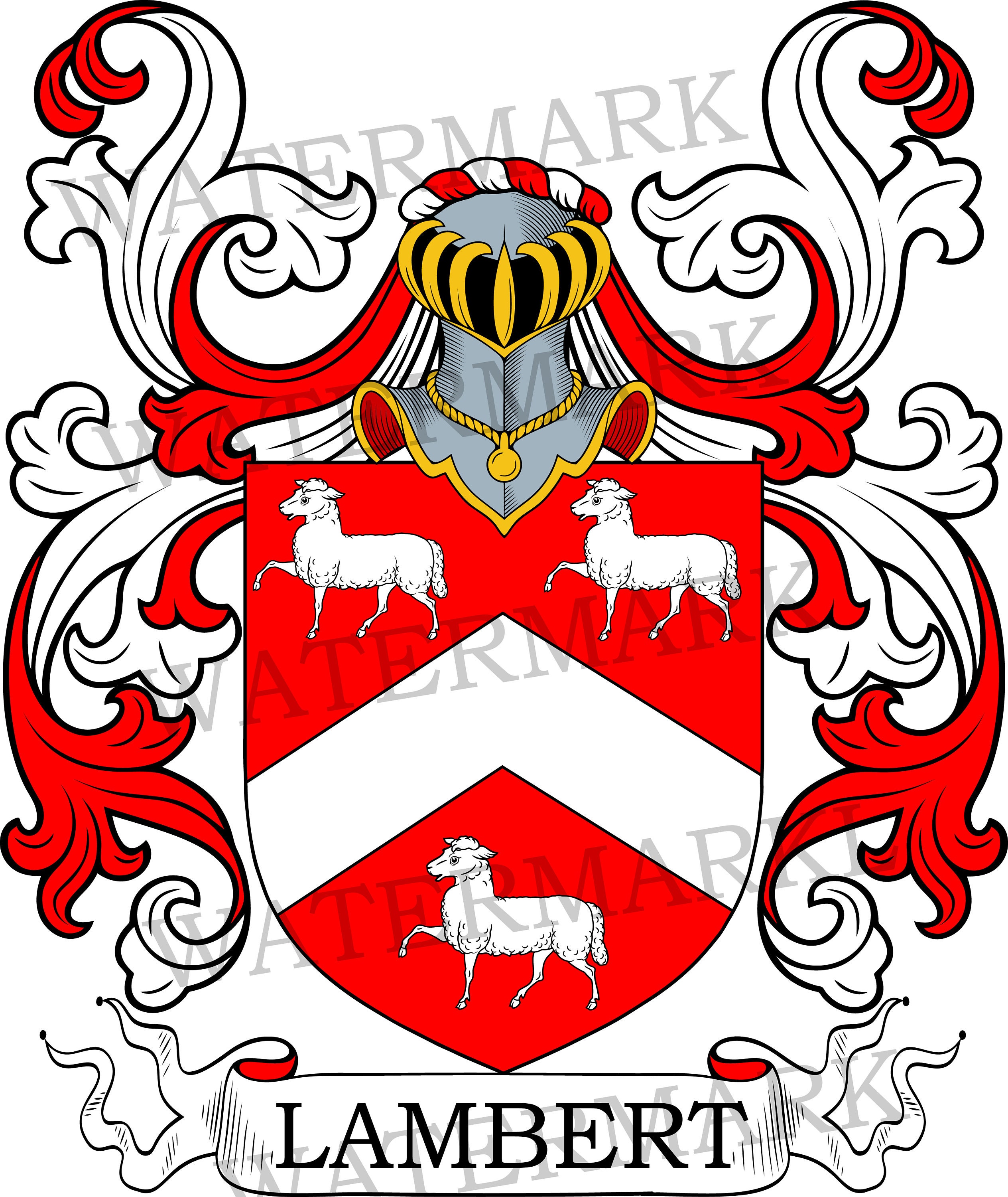 Lambert Family Crest Digital Download Lambert Coat of Arms Etsy
