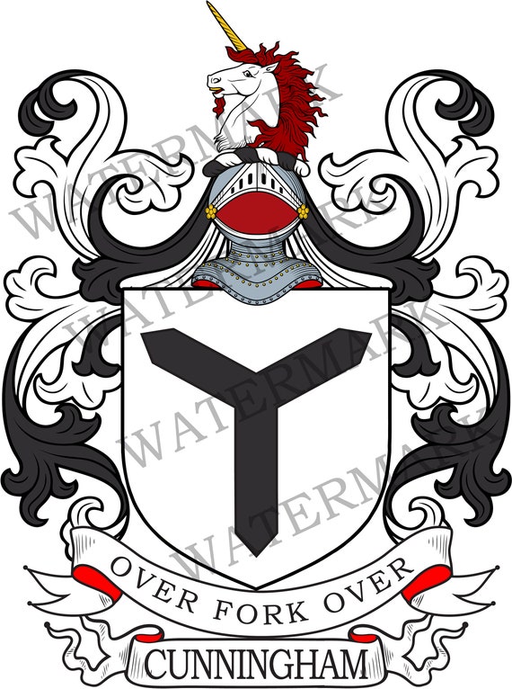 Cunningham Family Crest - Digital Download - Cunningham Coat of