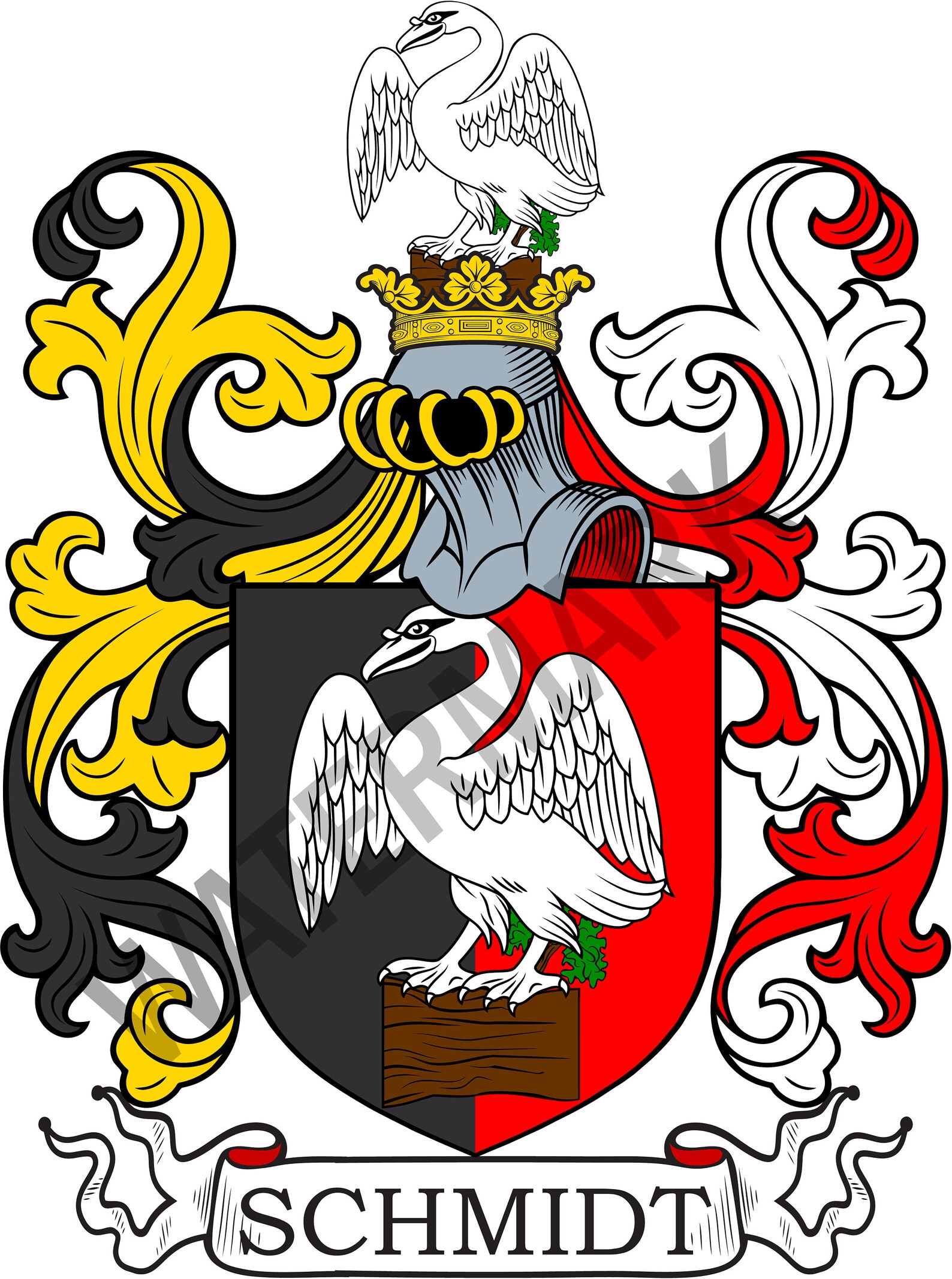 Schmidt Family Crest Digital Download Schmidt Coat of Arms - Etsy