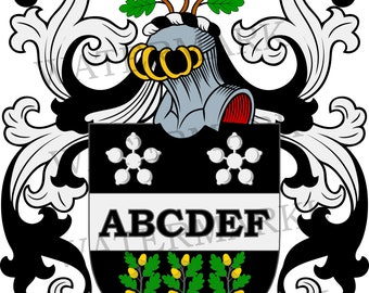 Lang Family Crest - Digital Download - Lang Coat of Arms JPG File - Heraldry, Genealogy, Ancestry, Surnames, Shields