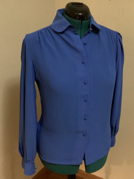 Chaus Blouse in Periwinkle Blue