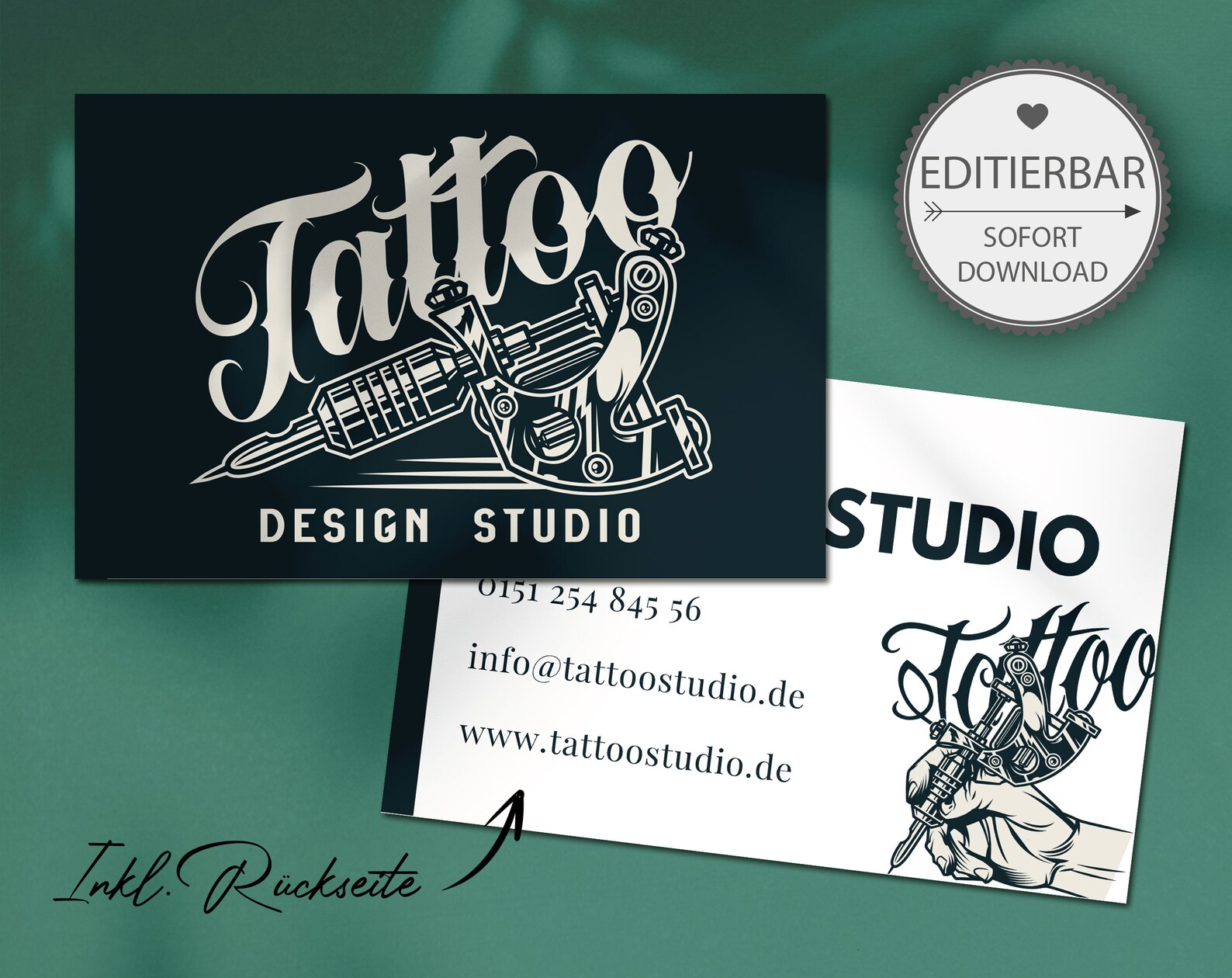 Template Visitenkarte Tattoo Studio Tätowierer Zweiseitig Etsy Template Visitenkarte Tattoo Studio Tätowierer Zweiseitig Etsy
