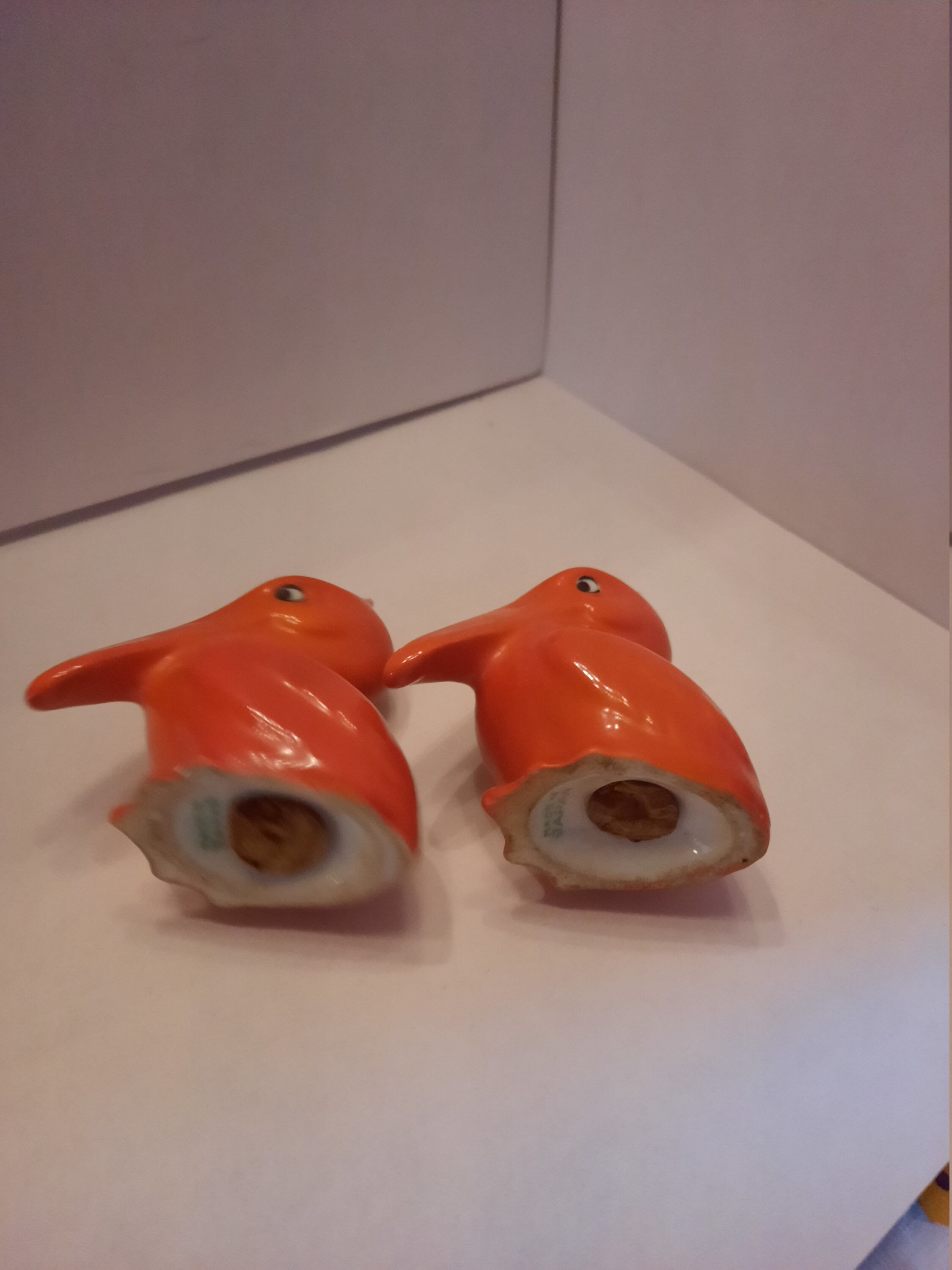 Orange Pelican Salt and Pepper Shakers Etsy