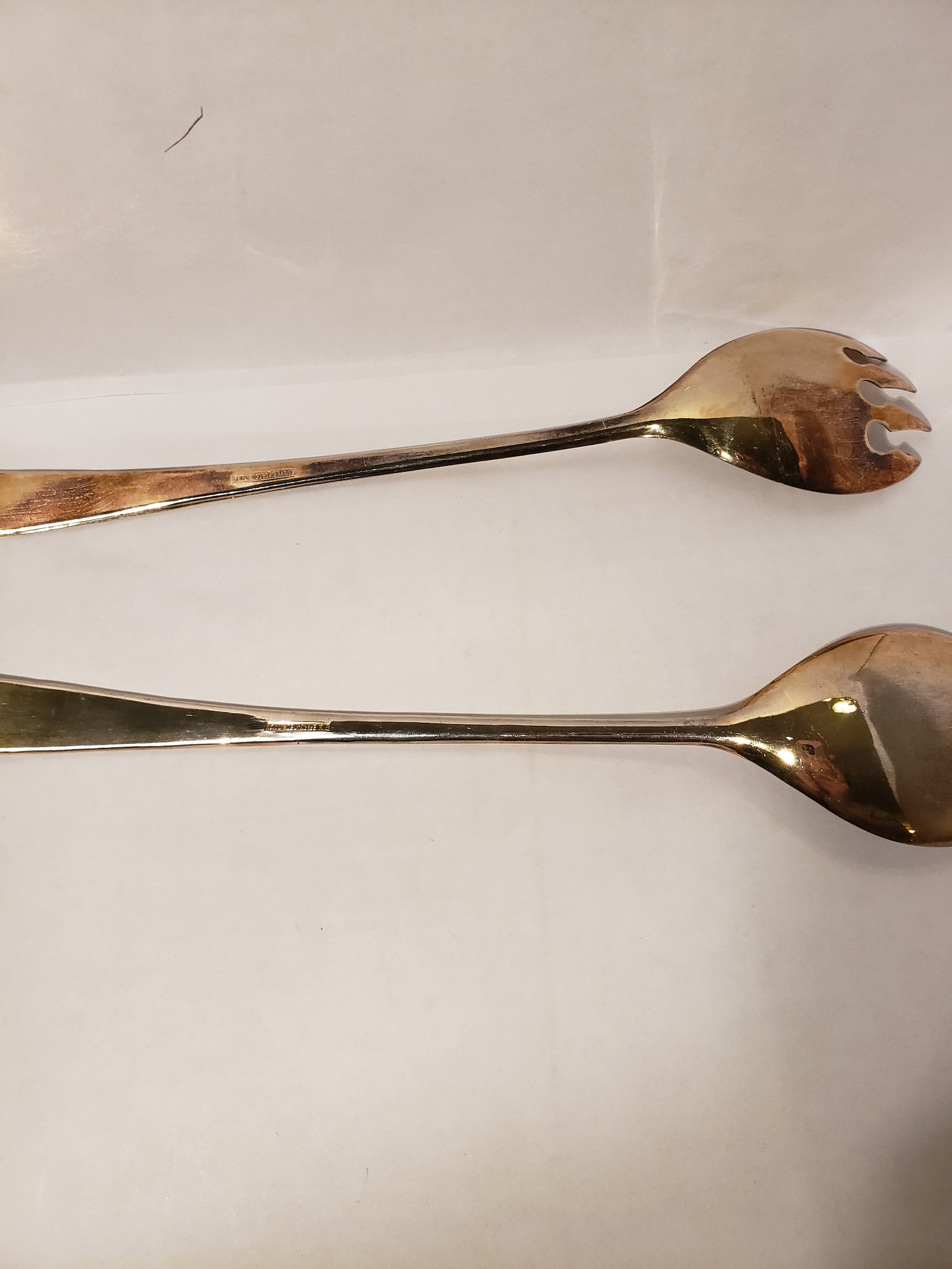 Vintage Silver Plated Salad Tongs Etsy