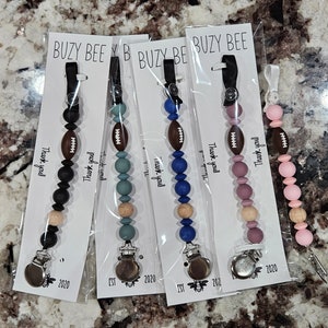 Football Silicone Pacifier clips