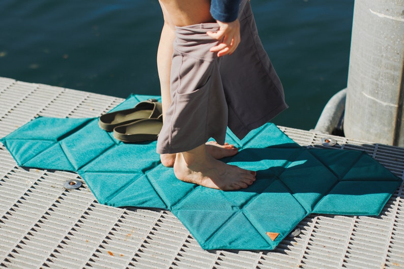 Tappetino palma - kama origami, superficie esterna - pieghevole, campeggio, van life, spiaggia, yoga, coperta da picnic, escursionismo, bambini, cane, meditazione, tappetino da viaggio immagine 10