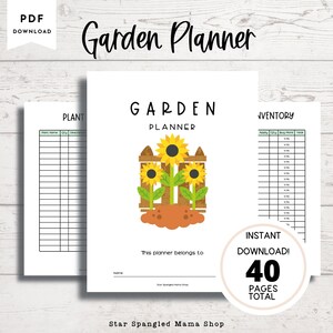Printable All Season Garden Planner, Plan Your Dream Garden, Vegetable Garden Planner,  Kitchen Garden Planner, US Letter, A4 included