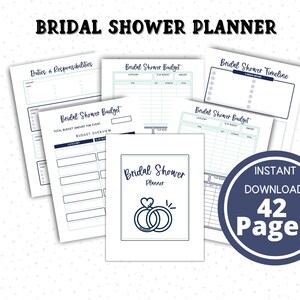 Complete Bridal Shower Printable Planner, Planning a Bridal Shower ...