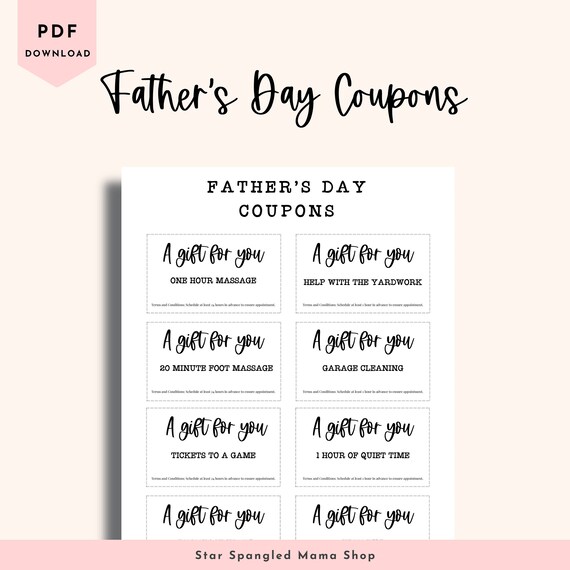 Father's day coupons discount