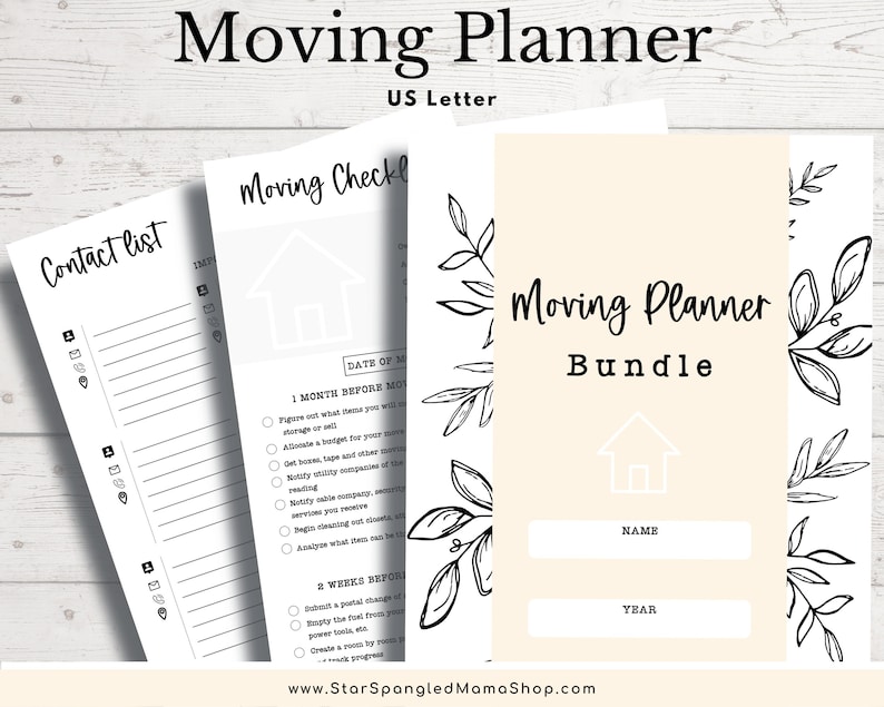 Printable Moving Planner, Moving Organizer, Moving Binder, Moving ...