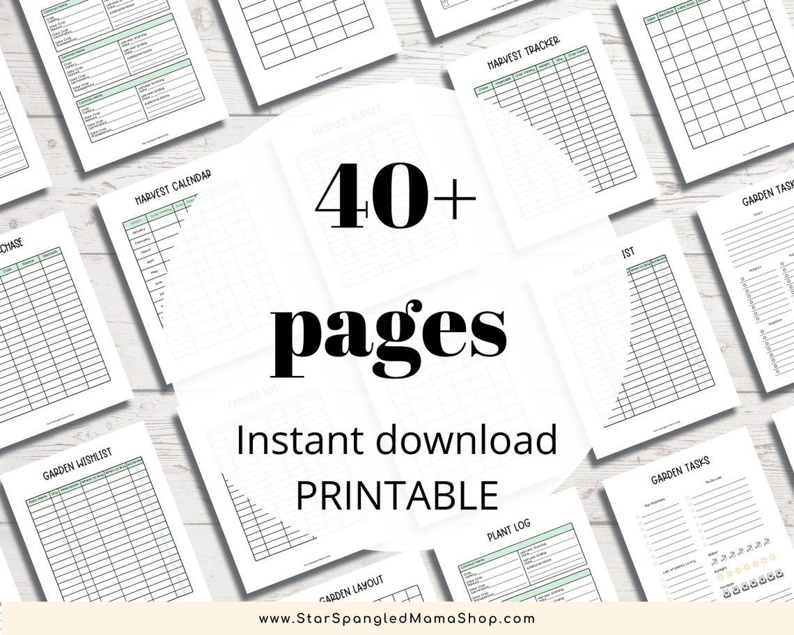 Printable All Season Garden Planner, Plan Your Dream Garden, Vegetable