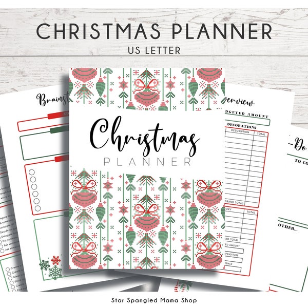 Christmas Planner Printable, Christmas Binder, Christmas Budget, Blank Activity Lists, FREE Santa Letter Kit, Kids Activity Pack, US Letter