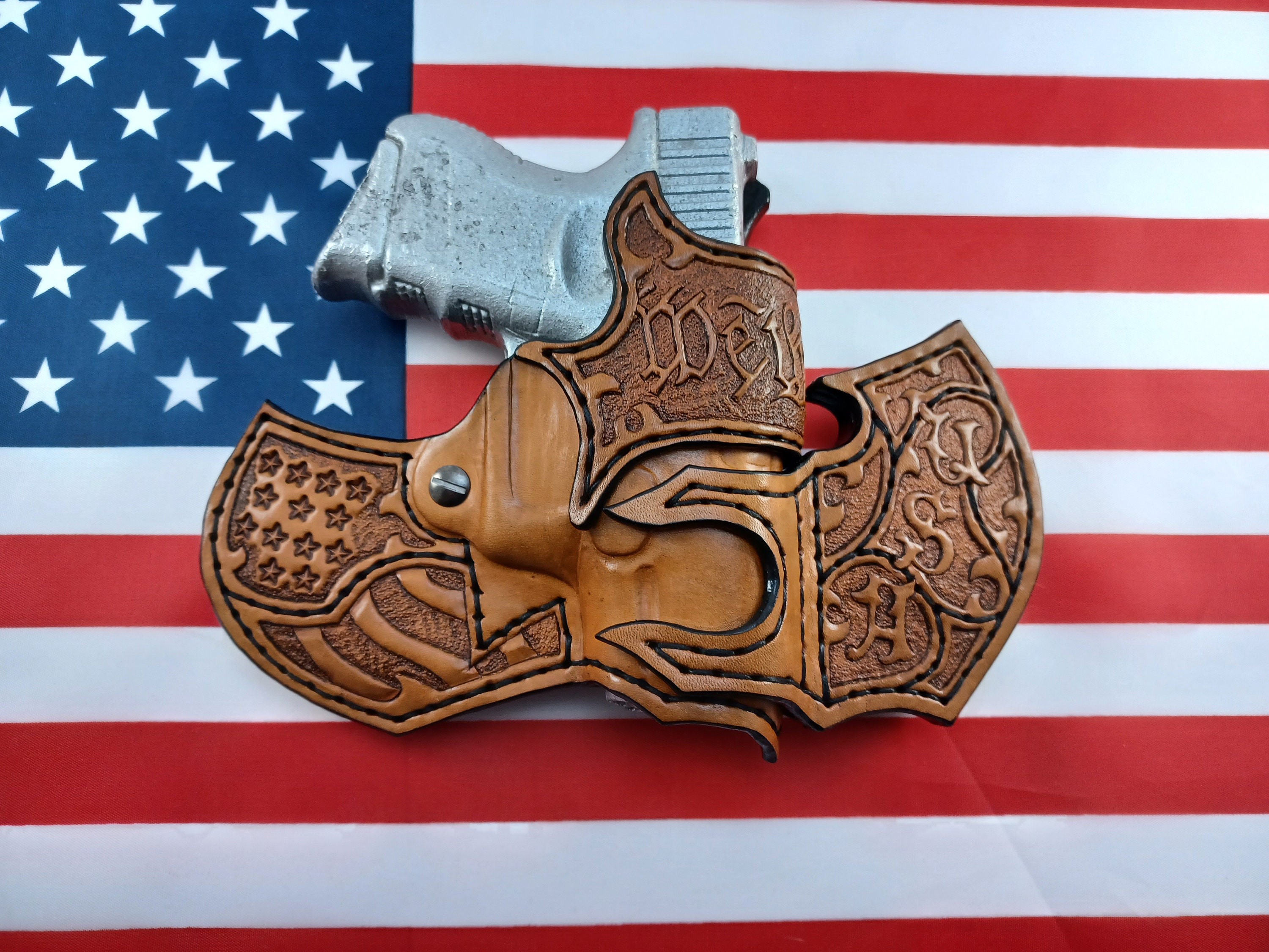 O.W.B. rightside Handmade Leather Holster for GLOCK 26/27 Etsy