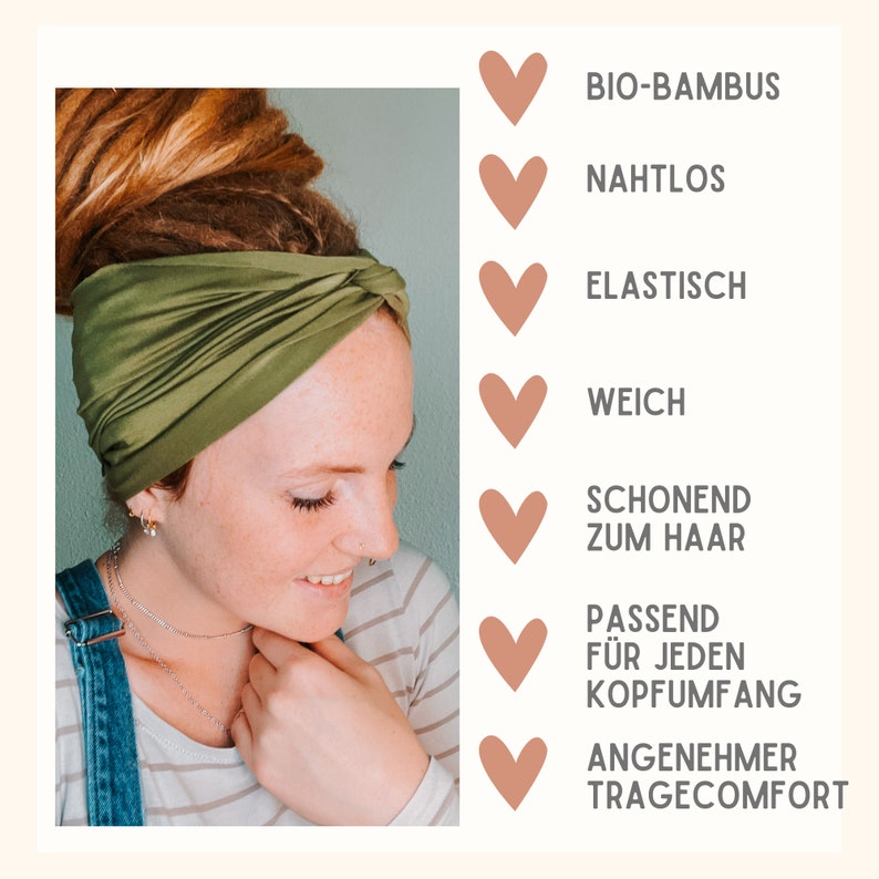 Bio-Bambus Haarband zum selber binden Bild 2