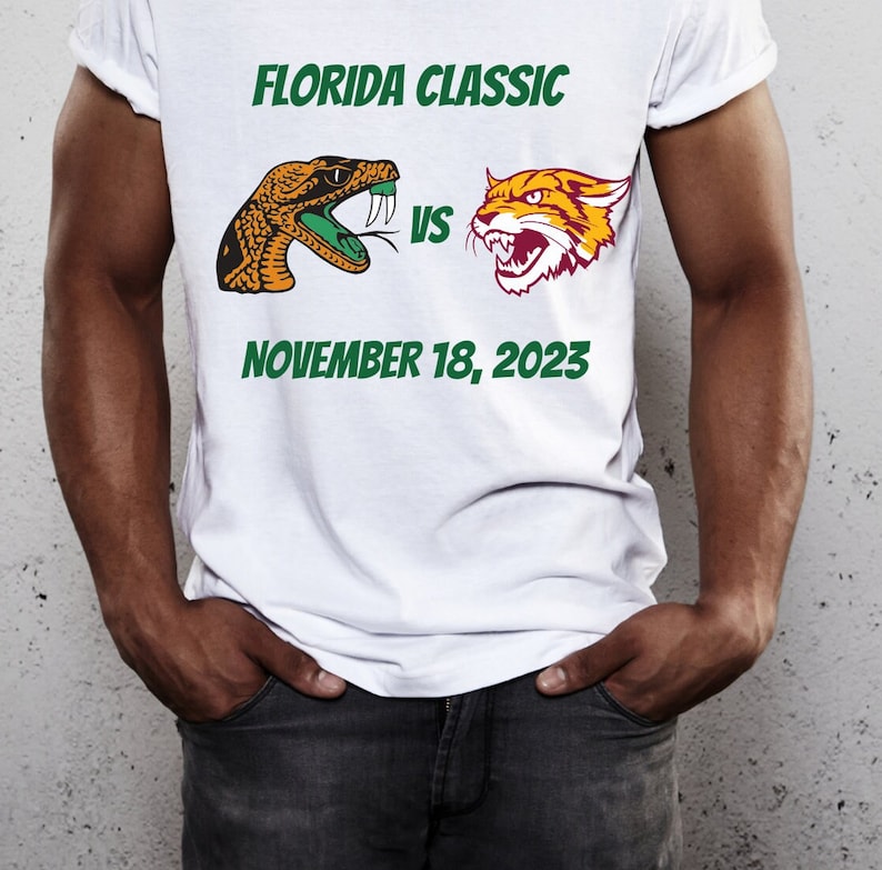 Florida Classic T Shirt, BCU Vs FAMU, Rattler T Shirt, Black College