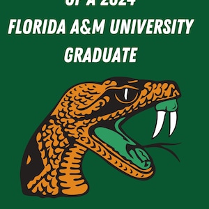 FAMU, Florida A & M Universität, College-Abgänger, HBCU-Abgänger, FAMU-Werftschild, Rattlers, stolzer Elternabschluß
