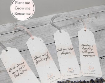 Lavender Seed Bookmarks/ Plantable seed paper/ eco-friendly gift