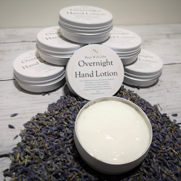 Hand Cream / Overnight Lavender Hand Lotion / Sleep Well Gift