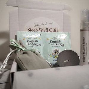 Sleep Well Gift Box /sleep tea gift /relaxation pamper gift /mini wellbeing letterbox gift